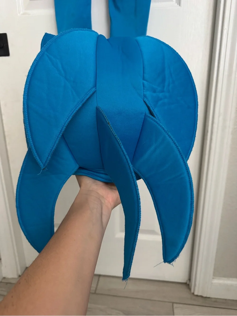 Sonic Blue and Cream Hooded Superhero Kids Costume size small